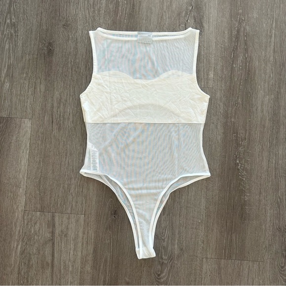 NWT ASOS Design Mesh Panel Bodysuit - Picture 7 of 7